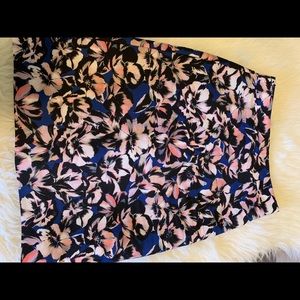 JCrew Floral a-line skirt